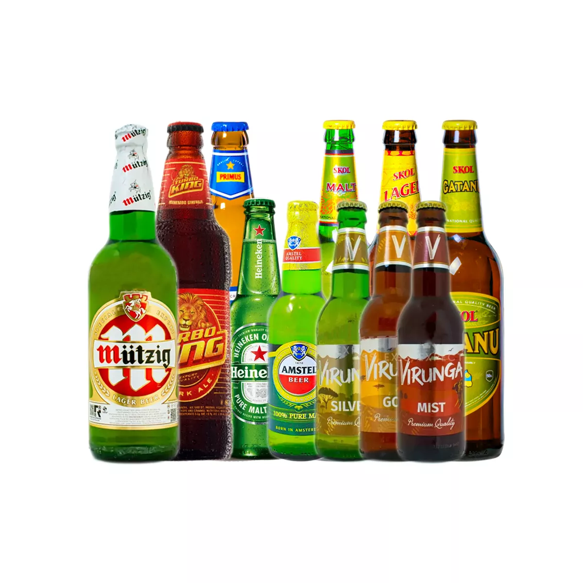  Buzz Box (AMSTEL 5pcs, SKOL MALT 33CL 5pcs, MUTZING 33CL 5pcs , VIRUNGA GOLD 33CL 5pcs.)